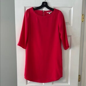 BB Dakota Pink Sheath Mini Dress Crew Neck 3/4 Sleeve